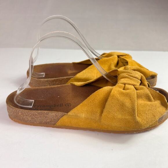 Jeffrey Campbell Sandals Slides Women's Size 40 Do The Twist Yellow Bow Leather - Picture 4 of 14